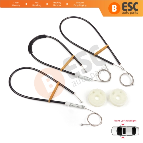 Window Regulator Repair Set Front Left or Right for Smart Roadster 452 2003-2005 Coupe Convertible