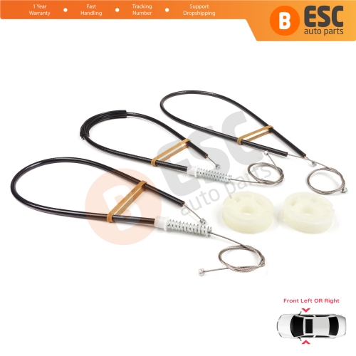 Window Regulator Repair Set Front Left or Right for Smart Roadster 452 2003-2005 Coupe Convertible