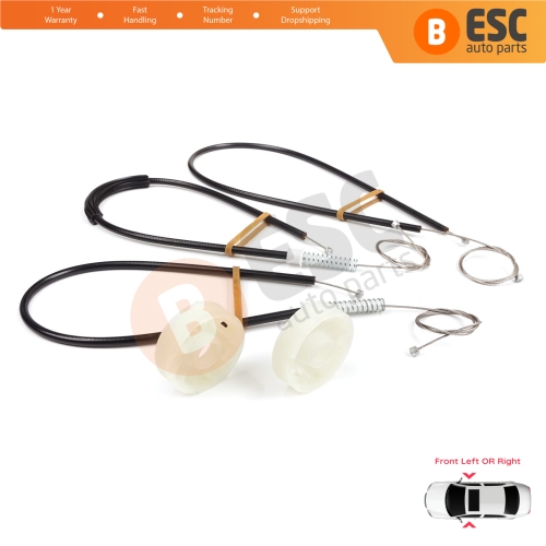 Window Regulator Repair Set Front Left or Right for Smart Roadster 452 2003-2005 Coupe Convertible