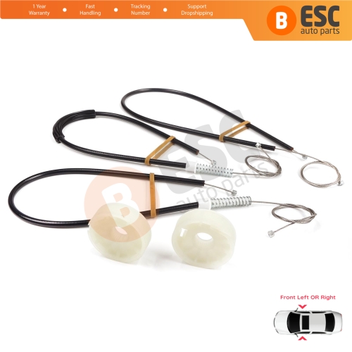 Window Regulator Repair Set Front Left or Right for Smart Roadster 452 2003-2005 Coupe Convertible