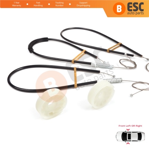 Window Regulator Repair Set Front Left or Right for Smart Roadster 452 2003-2005 Coupe Convertible