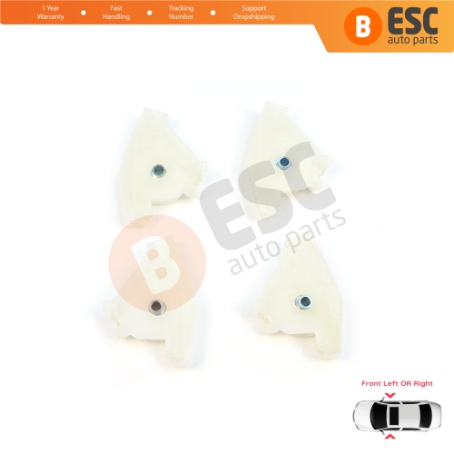 Front Window Regulator Repair Left and Right Corner Pulley Wheel Clips Pin Set for Audi A4 S4 B6 B7 8E B8 8K Seat Exeo 3R 4/5 Door