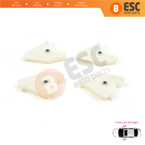 Front Window Regulator Repair Left and Right Corner Pulley Wheel Clips Pin Set for Audi A4 S4 B6 B7 8E B8 8K Seat Exeo 3R 4/5 Door