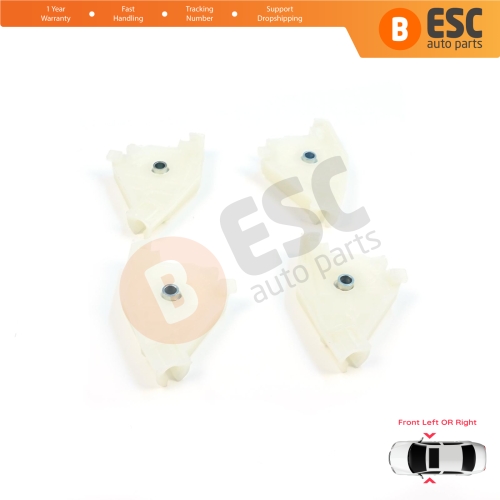 Front Window Regulator Repair Left and Right Corner Pulley Wheel Clips Pin Set for Audi A4 S4 B6 B7 8E B8 8K Seat Exeo 3R 4/5 Door