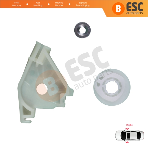 Front Window Regulator Repair Corner Pulley Wheel Clips Pin Set Right for Audi A4 S4 B6 B7 8E B8 8K Seat Exeo 3R 4/5 Door