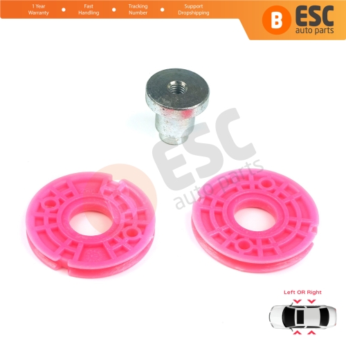 Window Regulator Repair Corner Cable Double Roller Pulley Wheel Clips Pin for BMW 5 Series E39 1996-2004 4/5 Door