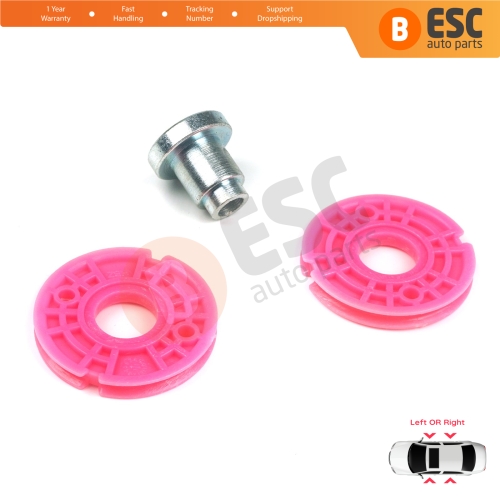 Window Regulator Repair Corner Cable Double Roller Pulley Wheel Clips Pin for BMW 5 Series E39 1996-2004 4/5 Door