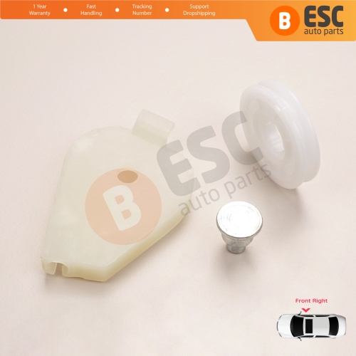 Front Right Window Regulator Repair Corner Cable Roller Pulley Clips Pin Set 1 for Fiat Doblo MK1 MPV Van 119 223 2001-2010 51718403