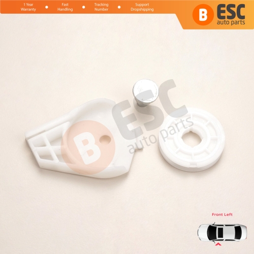 Front Left Window Regulator Repair Corner Cable Roller Pulley Clips Pin Set 1 for Fiat Doblo MK1 MPV Van 119 223 2001-2010 51718404