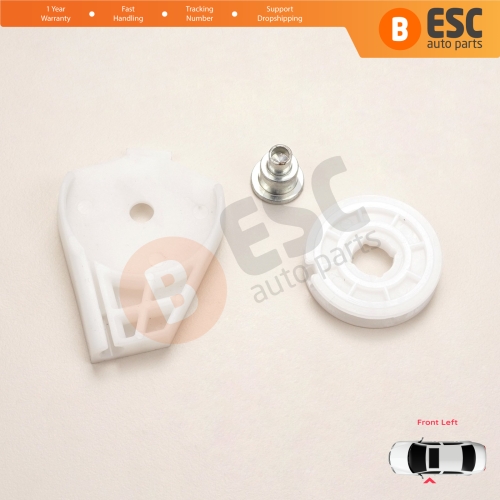 Front Left Window Regulator Repair Corner Cable Roller Pulley Clips Pin Set 1 for Fiat Doblo MK1 MPV Van 119 223 2001-2010 51718404