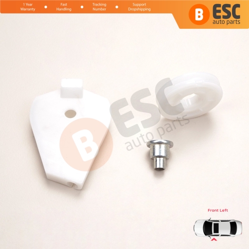Front Left Window Regulator Repair Corner Cable Roller Pulley Clips Pin Set 1 for Fiat Doblo MK1 MPV Van 119 223 2001-2010 51718404