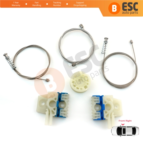 Window Regulator Repair Kit Front Right for VW Tiguan MK1 5N 2007-2018 5-Door SUV 5N0837462