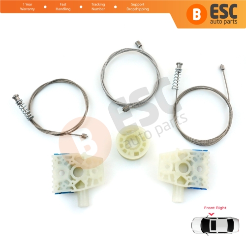 Window Regulator Repair Kit Front Right for VW Tiguan MK1 5N 2007-2018 5-Door SUV 5N0837462