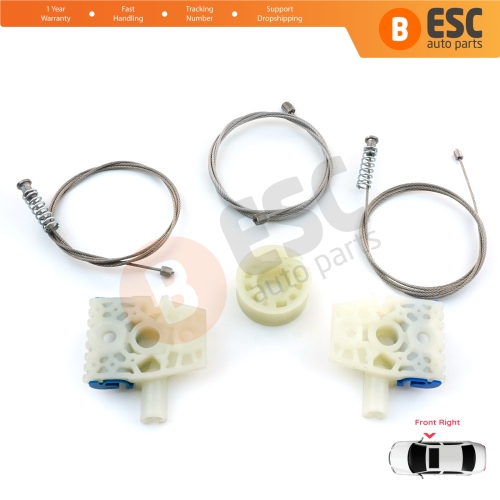 Window Regulator Repair Kit Front Right for VW Tiguan MK1 5N 2007-2018 5-Door SUV 5N0837462