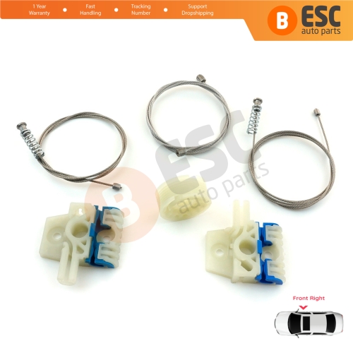 Window Regulator Repair Kit Front Right for VW Tiguan MK1 5N 2007-2018 5-Door SUV 5N0837462