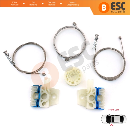 Window Regulator Repair Kit Front Left for VW Tiguan MK1 5N 2007-2018 5-Door SUV 5N0837461