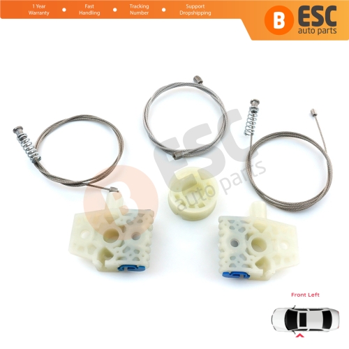 Window Regulator Repair Kit Front Left for VW Tiguan MK1 5N 2007-2018 5-Door SUV 5N0837461