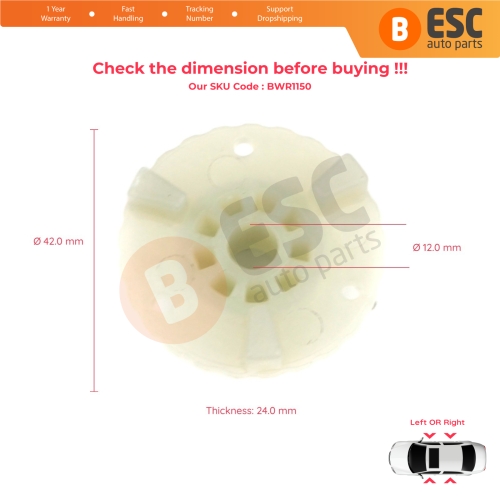 Window Regulator Motor Cog Repair Gear for BMW 3 Series E46 Chevrolet Cruze MK1 Mitsubishi Colt Z3