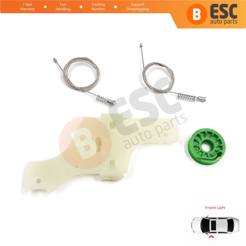 Window Regulator Repair Kit Front Left for Peugeot 508 MK1 W23  8D 8E 2010-2018 4/5 Door 9221GY