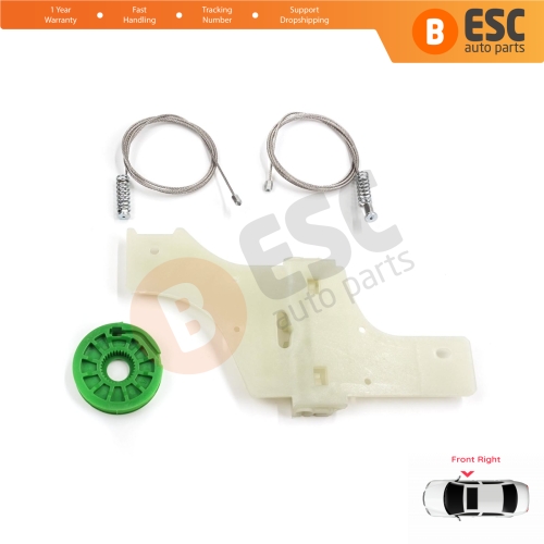 Window Regulator Repair Kit Front Right for Peugeot 508 MK1 W23  8D 8E 2010-2018 4/5 Door 9222GV
