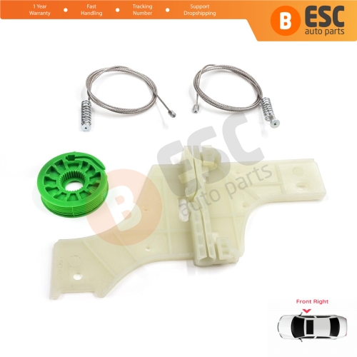 Window Regulator Repair Kit Front Right for Peugeot 508 MK1 W23  8D 8E 2010-2018 4/5 Door 9222GV
