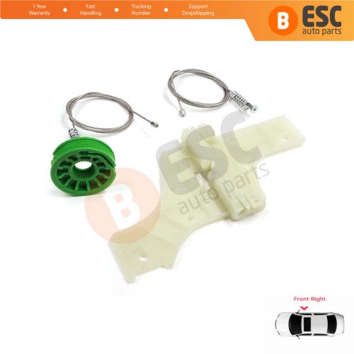 Window Regulator Repair Kit Front Right for Peugeot 508 MK1 W23  8D 8E 2010-2018 4/5 Door 9222GV