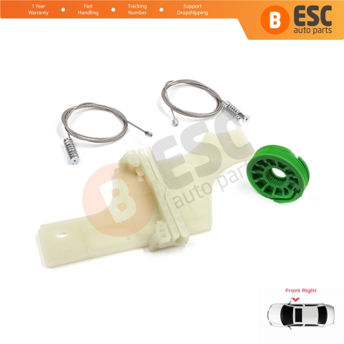 Window Regulator Repair Kit Front Right for Peugeot 508 MK1 W23  8D 8E 2010-2018 4/5 Door 9222GV