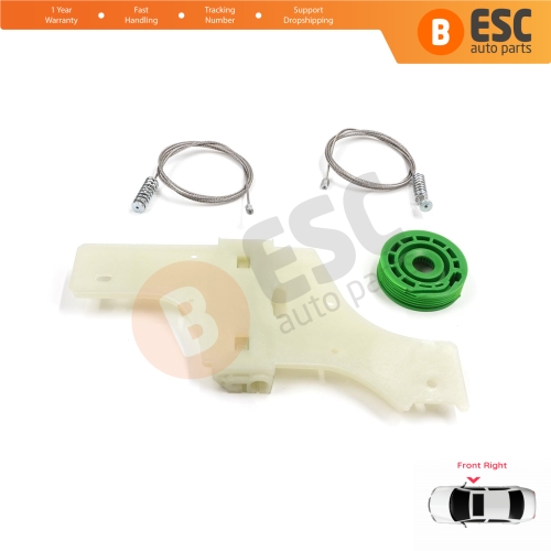Window Regulator Repair Kit Front Right for Peugeot 508 MK1 W23  8D 8E 2010-2018 4/5 Door 9222GV