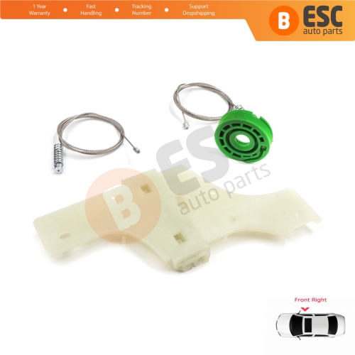 Window Regulator Repair Kit Front Right for Peugeot 508 MK1 W23  8D 8E 2010-2018 4/5 Door 9222GV