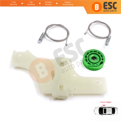 Window Regulator Repair Kit Front Right for Peugeot 508 MK1 W23  8D 8E 2010-2018 4/5 Door 9222GV