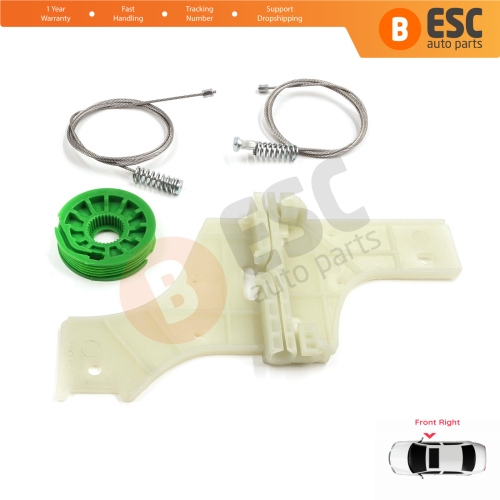 Window Regulator Repair Kit Front Right for Peugeot 508 MK1 W23  8D 8E 2010-2018 4/5 Door 9222GV