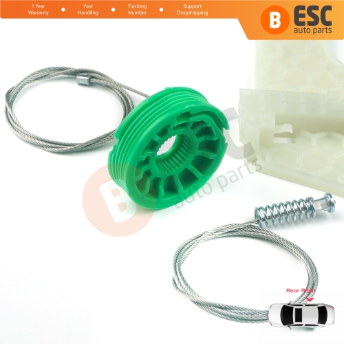 Window Regulator Repair Kit Rear Right for Peugeot 508 MK1 W23  8D 8E 2010-2018 4/5 Door 9224H9