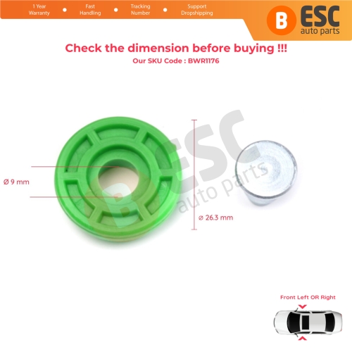 Scissor Style Window Regulator Lifting Mechanism Idler Pulley Front Door for BMW 3 Series E30 1982-1992 51321932393