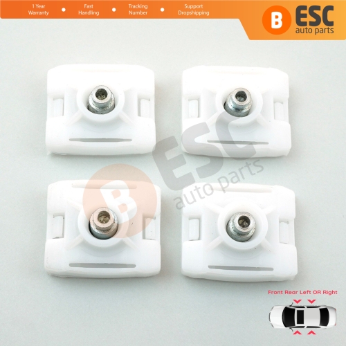 4 Pieces Window Regulator Sliding Pivot Guide Jaw Set for Mercedes E Class W124 S W126 W140 W201 190 C W202 W203 1267200042