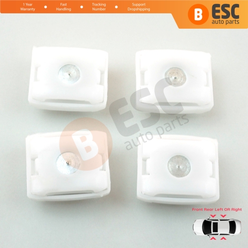 4 Pieces Window Regulator Sliding Pivot Guide Jaw Set for Mercedes E Class W124 S W126 W140 W201 190 C W202 W203 1267200042