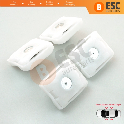 4 Pieces Window Regulator Sliding Pivot Guide Jaw Set for Mercedes E Class W124 S W126 W140 W201 190 C W202 W203 1267200042