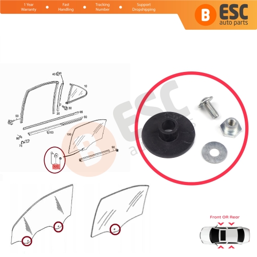 Window Regulator Glass Rail Mount Bracket for Mercedes C Class W203 S203 CL203 CLC 2037200114