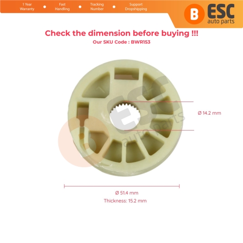 Window Regulator Wheel Rear and Front Left Door for VW Caddy Polo Classic Seat Cordoba