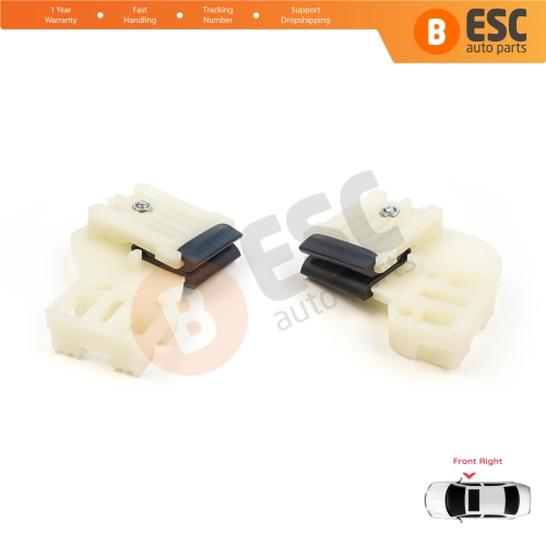 Window Regulator Repair Clips R1+R2 Front Right Door for VW Polo MK4 6Q 9A 9N 9N3 9A4 4/5-Door Hatchback Sedan 6Q4837462