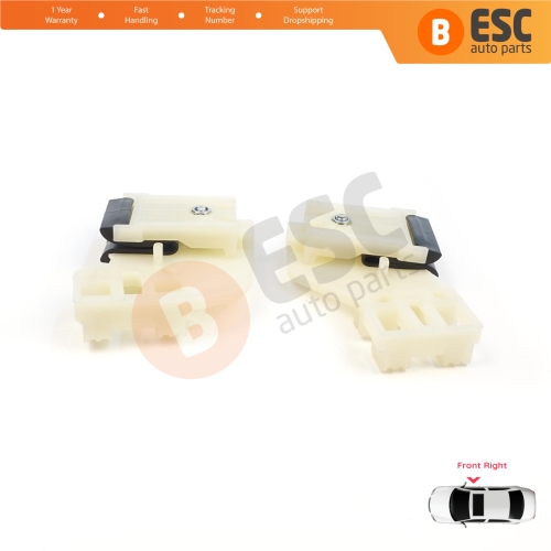 Window Regulator Repair Clips R1+R2 Front Right Door for VW Polo MK4 6Q 9A 9N 9N3 9A4 4/5-Door Hatchback Sedan 6Q4837462