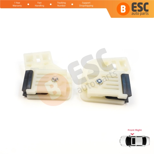 Window Regulator Repair Clips R1+R2 Front Right Door for VW Polo MK4 6Q 9A 9N 9N3 9A4 4/5-Door Hatchback Sedan 6Q4837462