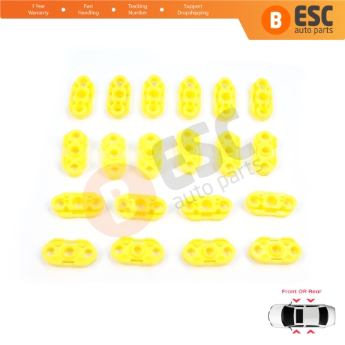 20 Pieces Window Regulator Guide Clips for Buick Pontiac Oldsmobile Impala Cadillac GM Saab 20369894 20369895