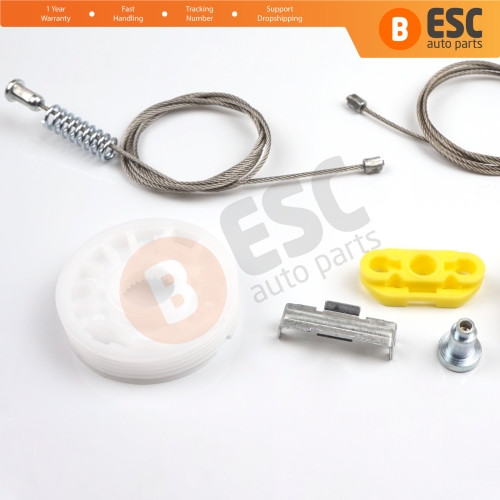 Window Regulator Repair Kit Rear Left or Right Door for Vauxhall Opel Astra G MK4 T98 1998-2004 4/5 Door 90521877 90521878