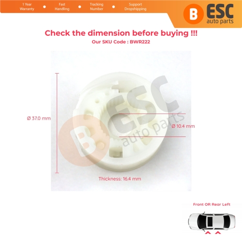 Window Regulator Repair Cable Roll Gear Reel Wheel Pulley Front OR Rear Left Doors for VW BMW Seat 3AA837755-3AA839755