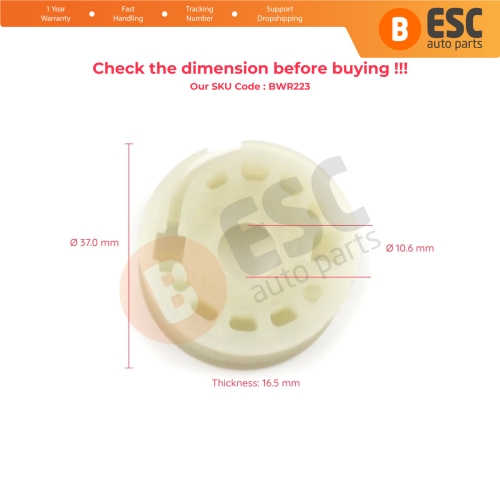 Window Regulator Repair Cable Roll Gear Reel Wheel Pulley Front OR Rear Right Doors for VW BMW Seat 5N0837462 51337198910