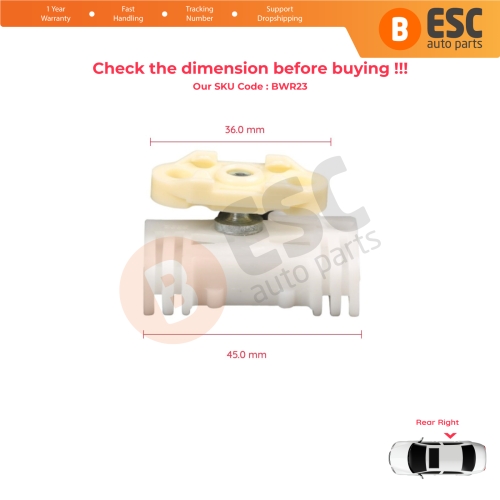 Window Regulator Repair Clips Rear Right Door for Vauxhall Opel Meriva MK1 A X03 2003-2010 93362664