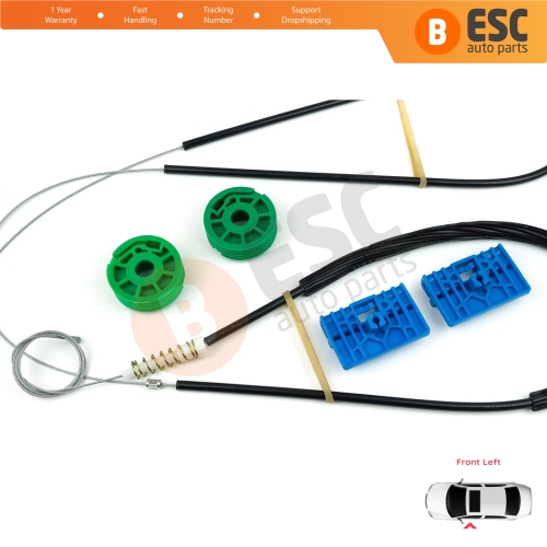 Window Regulator Repair Kit Front Left Door for Audi A6 C5 4B 1997-2005 Allroad 4BH 4/5 Door 4B0837461