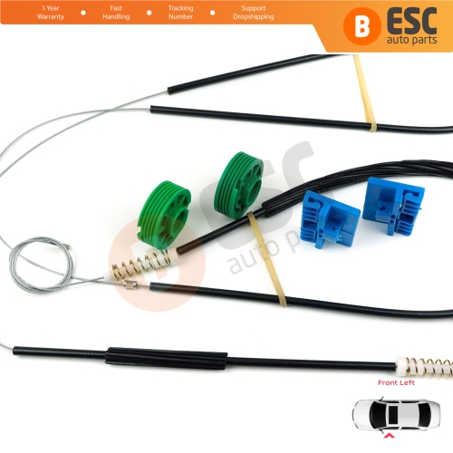 Window Regulator Repair Kit Front Left Door for Audi A6 C5 4B 1997-2005 Allroad 4BH 4/5 Door 4B0837461