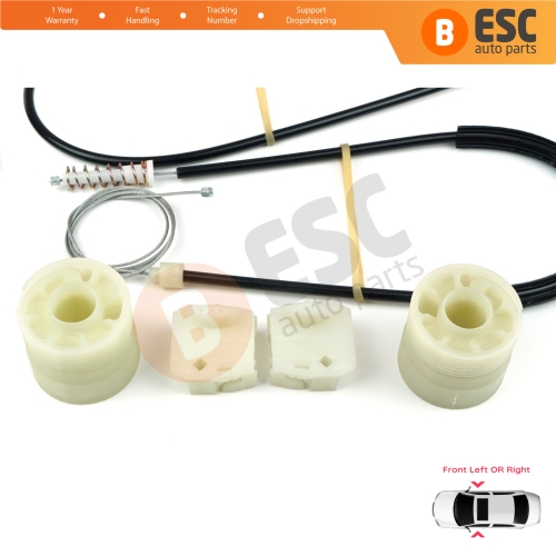 Window Regulator Repair Kit Front Door for VW Transporter T5 Caravelle Multivan 2003-2015 7H0837753 7H0837754