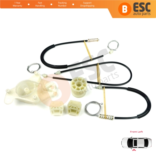 Window Regulator Repair Kit Front Left Door for VW Transporter T5 Caravelle Multivan 2003-2015 7H0837753